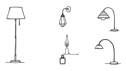 Lamp Line Art With Elegant Minimalist Style