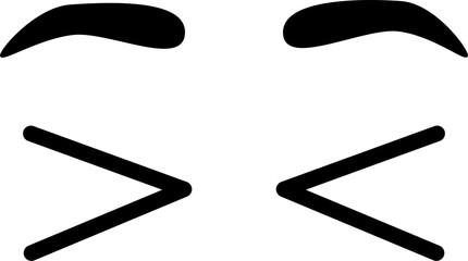 Closed eyes illustration 