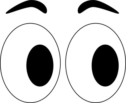 eyes looking a side illustration 