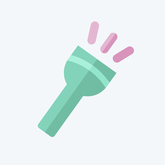 Icon Flasglight. related to Light symbol. flat style. design editable