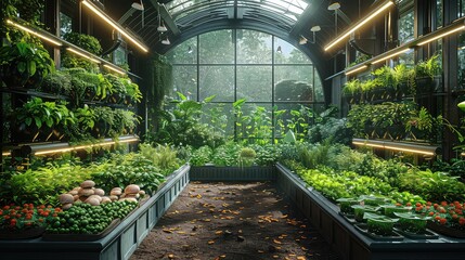 Obraz premium Indoor botanic garden