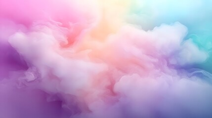 Fototapeta premium Colorful Ethereal Clouds with Soft Hues of Pink, Purple, and Blue for Creative Backgrounds