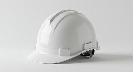 Fototapeta premium Casco de seguridad básico sobre fondo blanco.