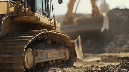 Bulldozer at a Construction Site