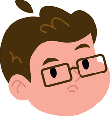 Boy's Head Simple Cartoon