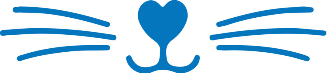 vector image of a blue cat