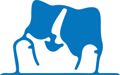 vector image of a blue cat