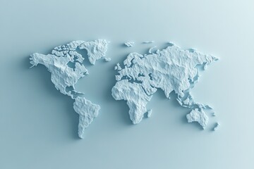 World map relief texture