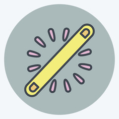 Icon Neon. related to Light symbol. color mate style. design editable