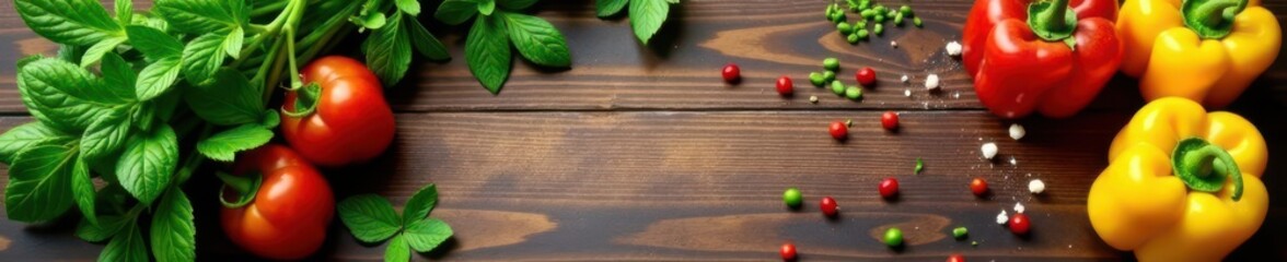 Wooden board, fresh herbs, colorful vegetables, healthy food prep , foodie, healthy eating