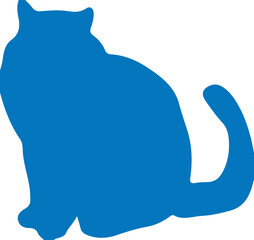 vector image of a blue cat