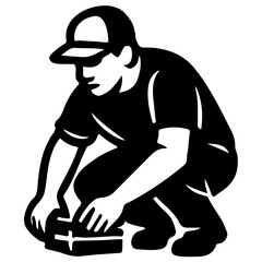 Dad Handyman Illustration