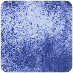 blue tile with rounded corners made of stained canvas