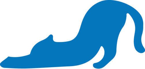 vector image of a blue cat