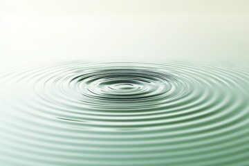 Delicate, circular ripples spreading across a tranquil surface.