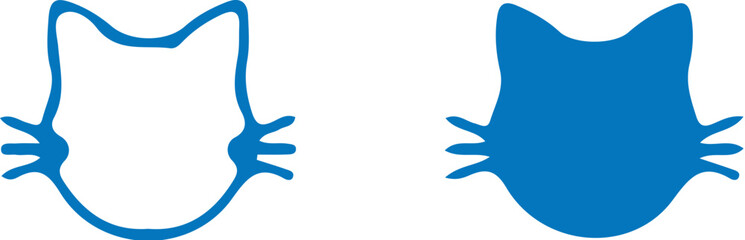 vector image of a blue cat