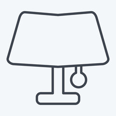 Icon Table Lamp. related to Light symbol. line style. design editable