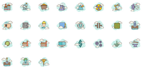 Set of Industry icons