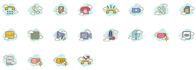 Set of Mobile icons