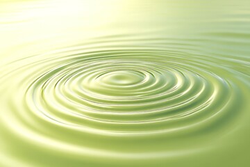 Abstract representation of ripples on a light green surface.
