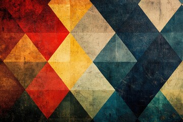 Geometric pattern, distressed rhombus