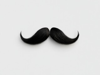Black mustache on white background