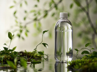 꺠끗한 환경의 맑은 물병