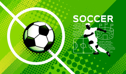 Soccer banner, Football template banner , Sport layout design,