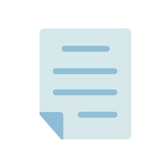 vector illustration of a blue folder with paper