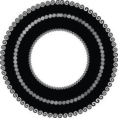  Hypnotic Spiral Circles Pattern in Black and White