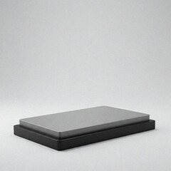 black gift box on white background