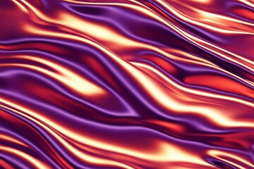 Obraz premium Dynamic drapes of rich, flowing fabric. Vibrant, lustrous folds in shades of purple and gold