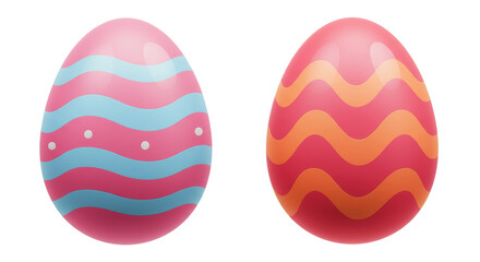 Isolated Easter Eggs