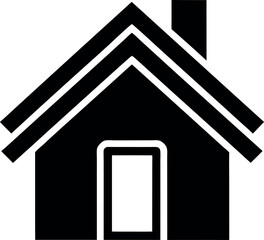 Web Home Silhouette Vector – Simple Black Internet Icon Illustration