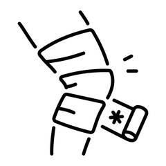 A line style icon of bandage tape