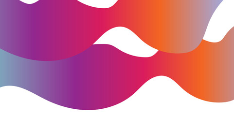 Colorful silhouette wave geometric pattern background. 