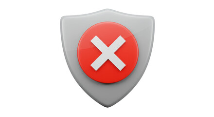 Obraz premium Isolated Error Shield