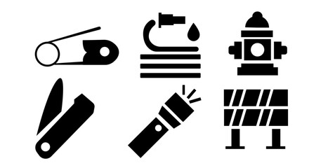 Set of protection tools in emergency situations,personal protective equipments set