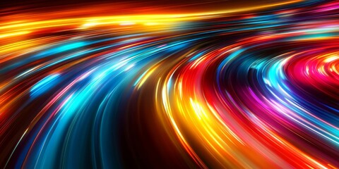 Obraz premium Abstract Colorful Light Trails Graphic Design