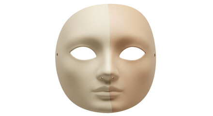 Isolated Blank Face Mask