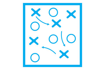 soccer strategy game icon, Soccer Tactics Icon Game icon on white background. 