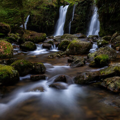 Secret waterfall in Glenmalure, County Wicklow