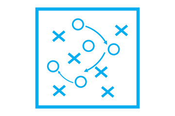 soccer strategy game icon, Soccer Tactics Icon Game icon on white background. 