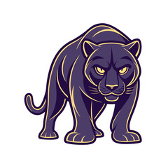 Panther mascot logo icon vector art illustration