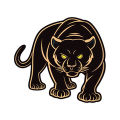 Panther mascot logo icon vector art illustration
