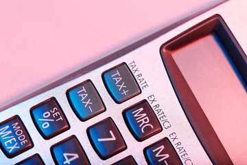 Calculator with essential tax functions