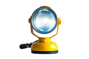 Serene Elegance: Wooden Base Urn with LED Light Isolated On White Background