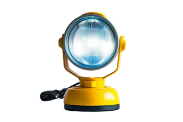 Serene Elegance: Wooden Base Urn with LED Light Isolated On White Background