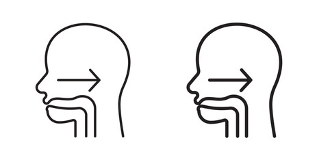 Swallowing reflex icon