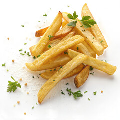French fries png crispy fries png fried potatoes png snack fries png golden french fries png white background image